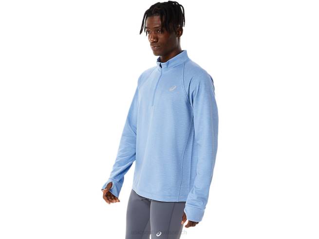 thermopolis hiver 1/2 zip homme bleu harmonie bruyère Asics L6N0K1063