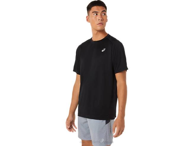 top à manches courtes performance noir Asics L6N0K881