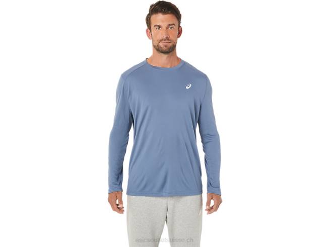 top à manches longues bleu orage Asics L6N0K1755