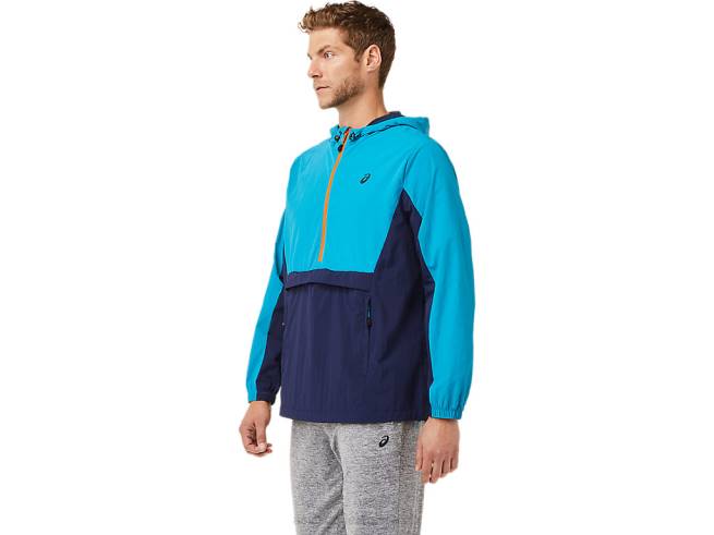 veste anorak homme bleu canard / caban Asics L6N0K2030