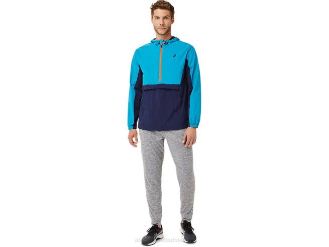 veste anorak homme bleu canard / caban Asics L6N0K2030