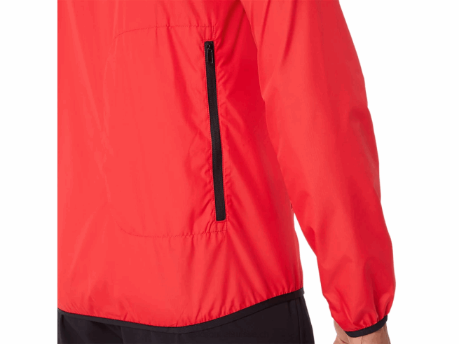 veste compressible pour hommes rouge électrique/noir Asics L6N0K1822