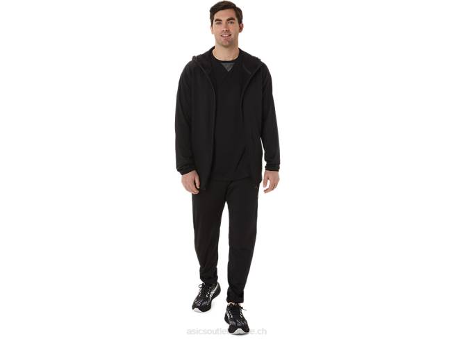 veste en maille brossée jacquard actibreeze pour homme performance noir Asics L6N0K755