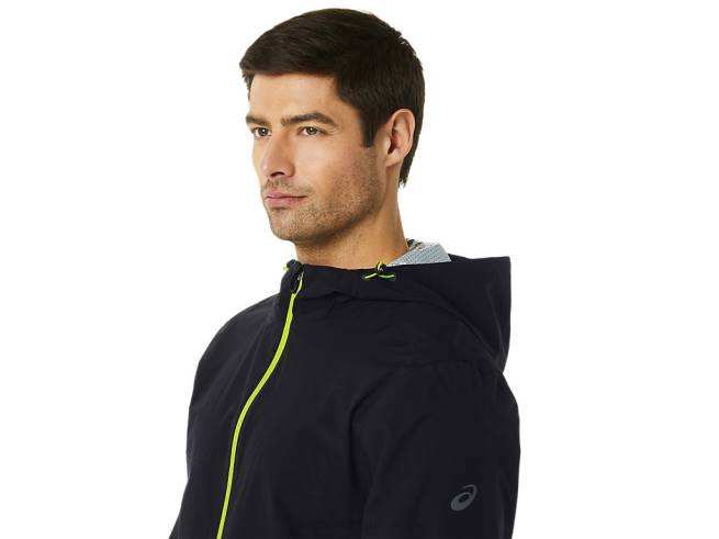 veste imperméable homme performance noir/zeste de citron vert Asics L6N0K231