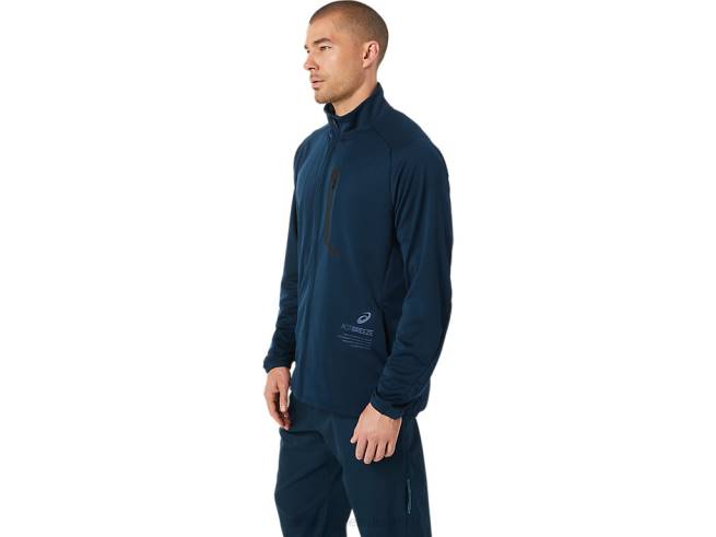 veste jacquard actibreeze pour homme bleu français Asics L6N0K1503