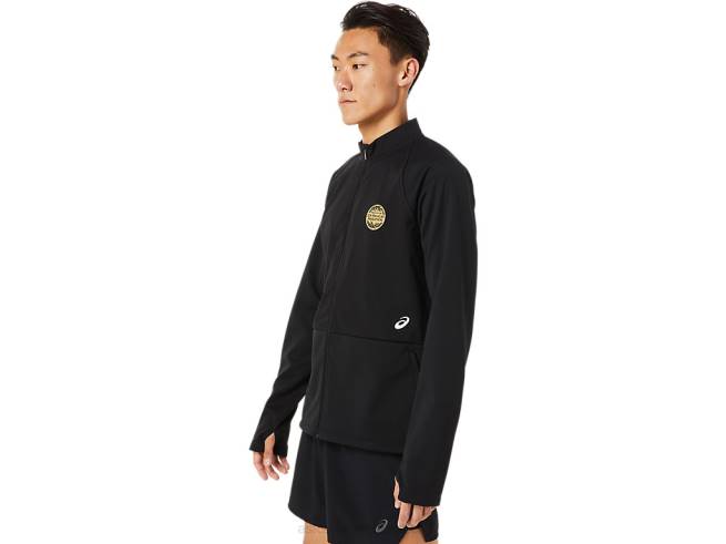 veste lam homme performance noir Asics L6N0K1624