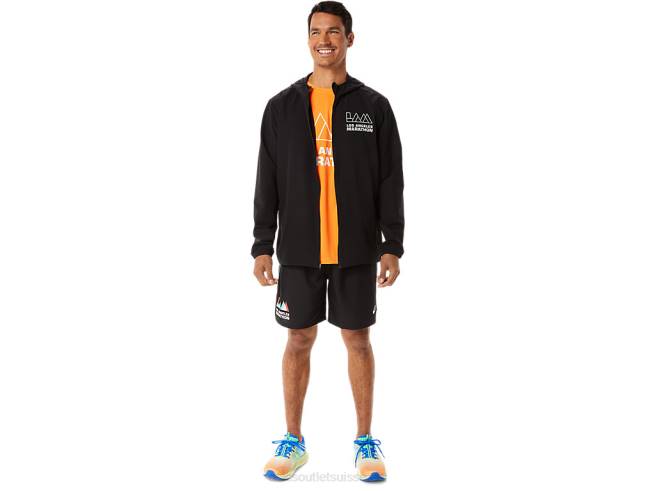 veste prêt-à-porter homme lam performance noir Asics L6N0K1345