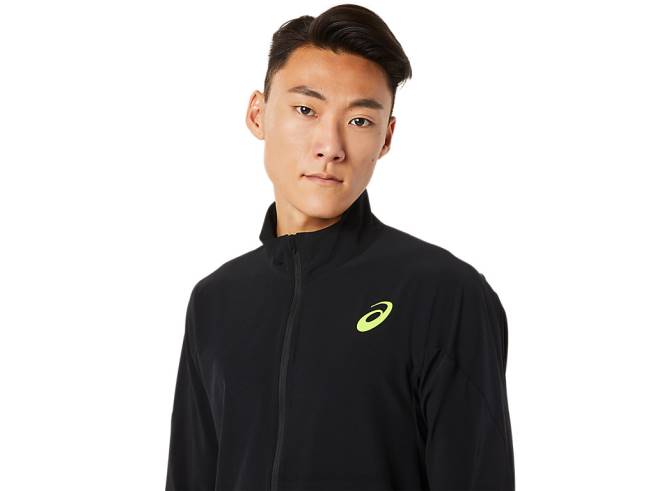 veste tissée stretch pour homme performance noir Asics L6N0K1450